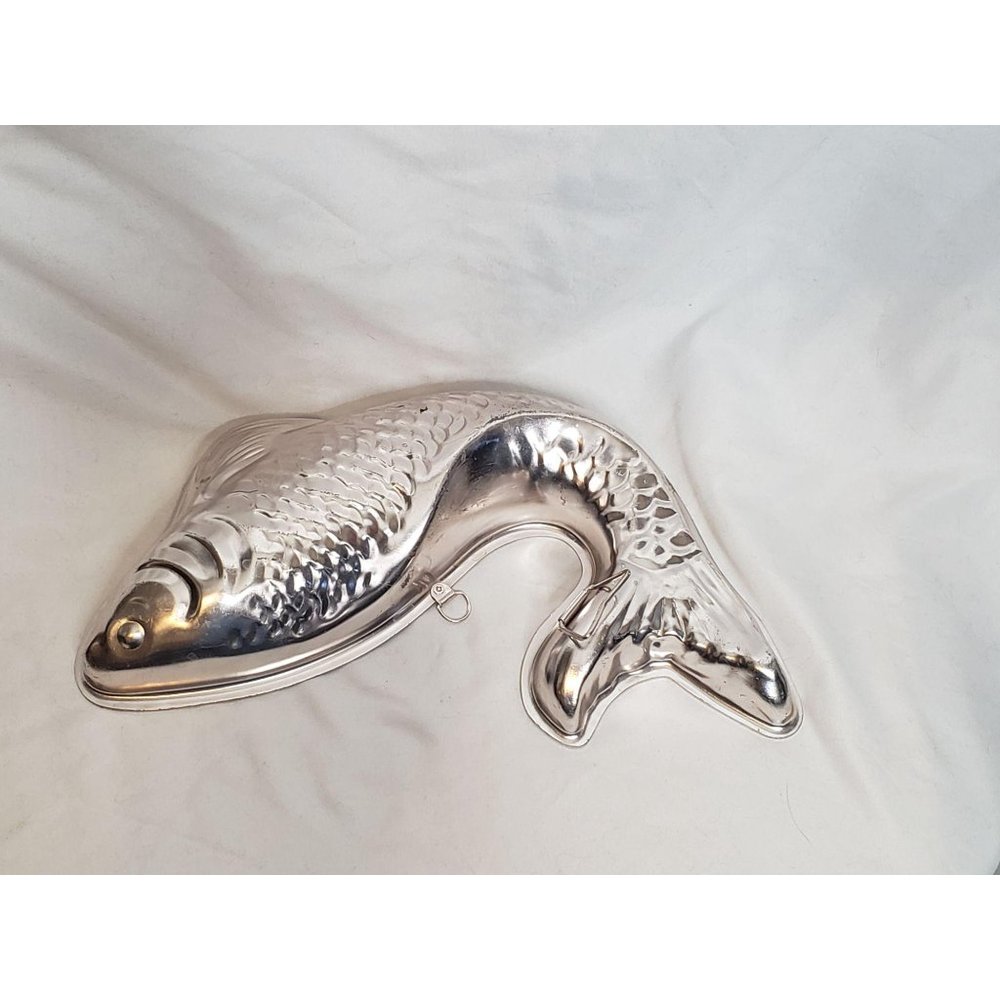 Vintage Copper Fish Mold Pan 12 Inches Hong Kong